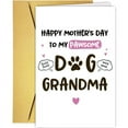 thumbnail image 1 of Pawsome Dog Grandma Mother's Day Card - Fun, Colorful & Blank Inside with Gold Envelope, 1 of 3