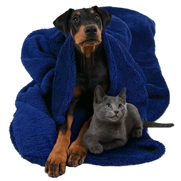 Pawsse Plush Sherpa Throw Blanket for Couch Sofa, Fluffy Microfiber Fleece Throw