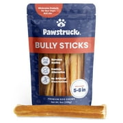 Pawstruck Natural 5-8" Beef Bully Sticks for Dogs - Rawhide Free - 8 oz Bag