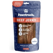 Pawstruck Natural Beef Jerky Dog Chew Treats, Single Ingredient, 6 Count
