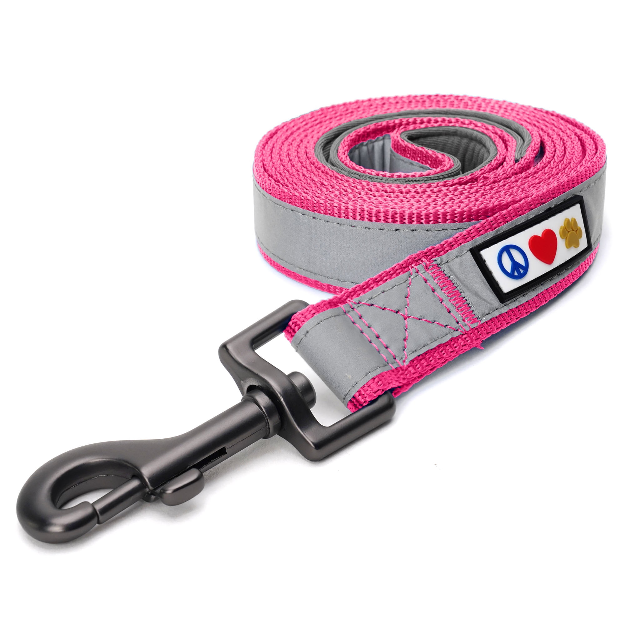 Pink Leach Pawtitas 6 FT Reflective Dog Leash Padded Handle - Pink Leash for ...