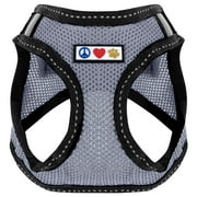 Pawtitas Adjustable Mesh Reflective Dog Harness L Grey