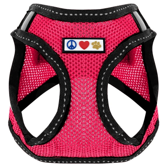 Pawtitas Adjustable Mesh Reflective Dog Harness M Pink