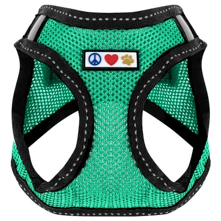 Pawtitas Adjustable Mesh Reflective Dog Harness XL Aquamarine