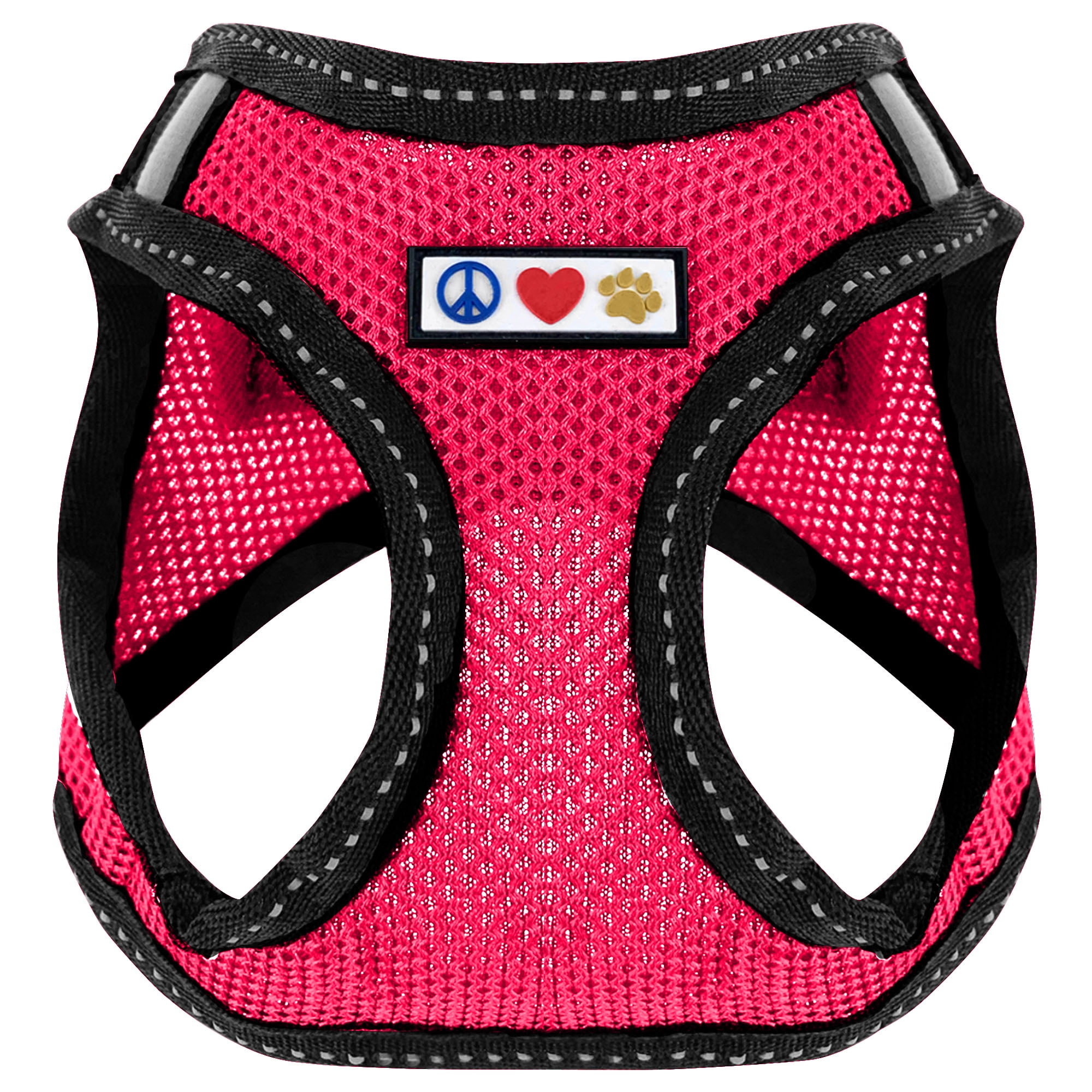 Pawtitas Adjustable Mesh Reflective Dog Harness XXS Pink