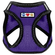 Pawtitas Adjustable Mesh Reflective Dog Harness XXS Purple