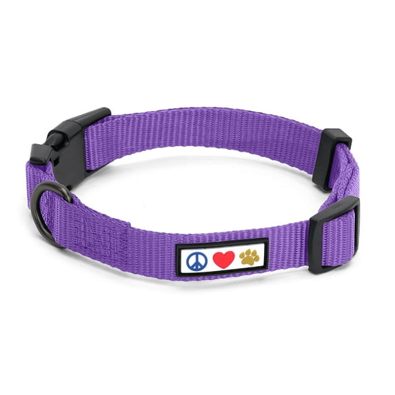 Pawtitas Dog Collar for Extra Small Dogs Training Puppy Collar with Solid - XS - Purple