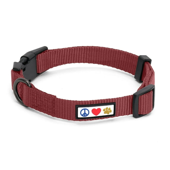 Pawtitas Dog Collar for Small Dogs Training Puppy Collar with Solid - S - Marsala Brown