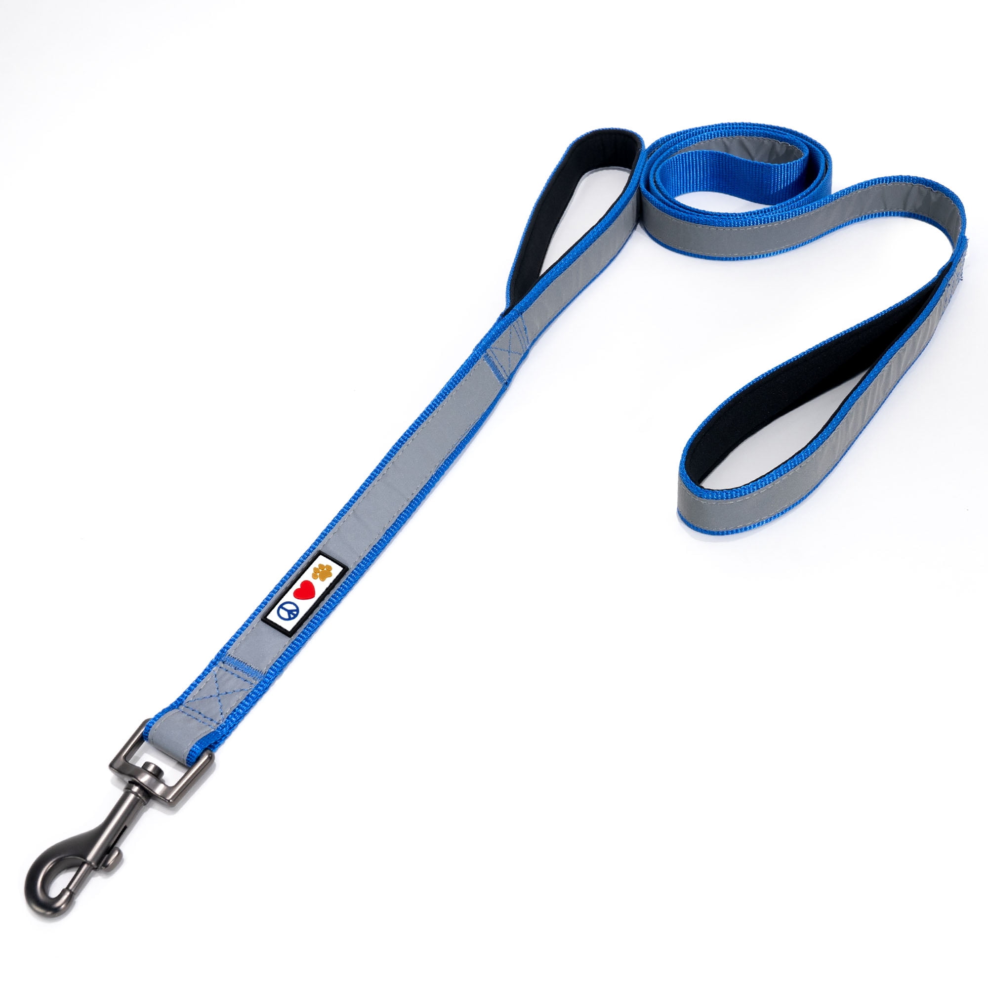 Pawtitas Double Handle Dog Leash Ideal for Medium and Large Dogs Training Dog Leash - Medium / Large - Blue