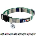 thumbnail image 1 of Pawtitas Multicolor Cat Collar with Safety Buckle and Bell, 1 of 7