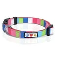 thumbnail image 1 of Pawtitas Multicolor Dog Collar XSmall Pink / Teal / Green, 1 of 7