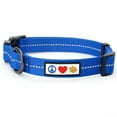 thumbnail image 1 of Pawtitas Recycled Dog Collar with Reflective Puppy Collar Small Blue, 1 of 10