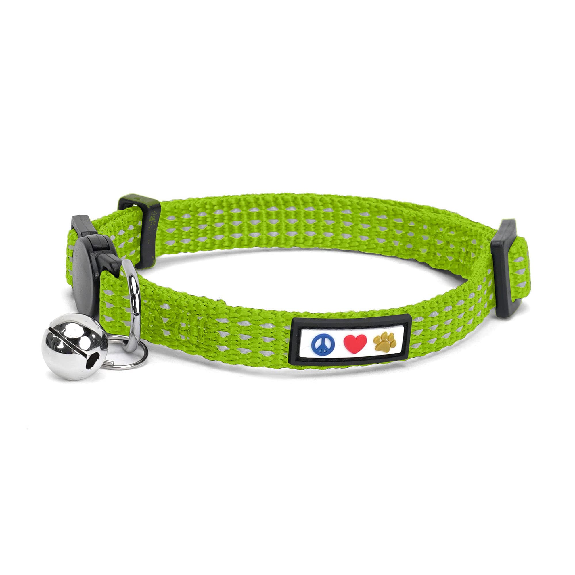 Pawtitas Reflective Cat Collar with Safety Buckle and Removable Bell