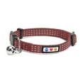thumbnail image 1 of Pawtitas Reflective Cat Collar with Safety Buckle and Removable Bell Cat Collar Kitten Collar Marsala Brown Cat Collar, 1 of 6