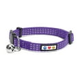 thumbnail image 1 of Pawtitas Reflective Cat Collar with Safety Buckle and Removable Bell Cat Collar Kitten Collar Purple Cat Collar, 1 of 6