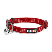 Pawtitas Reflective Cat Collar with Safety Buckle and Removable Bell Cat Collar Kitten Collar Red Cat Collar
