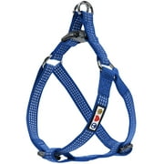 Pawtitas Reflective Dog Harness - Blue - (L) Large Step in Dog Harness Training & Walking