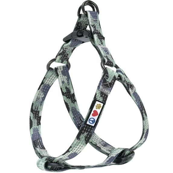 Pawtitas Reflective Dog Harness - Camo Grey - (XS) Extra Small Step in Dog Harness Training & Walking