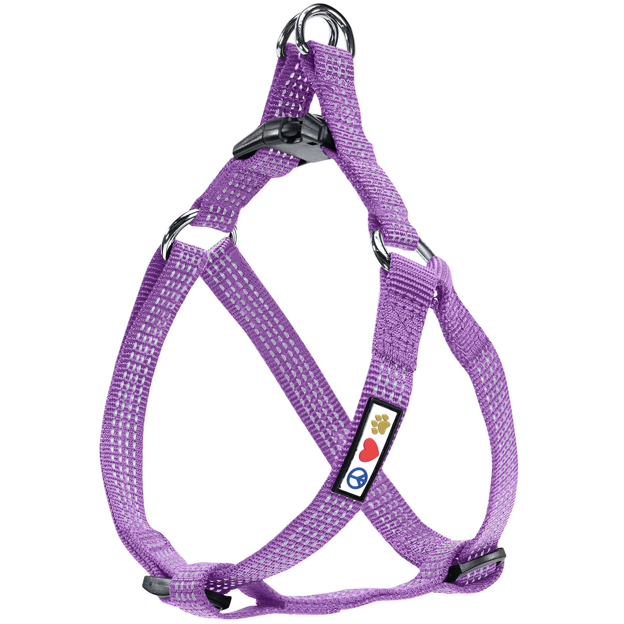 Pawtitas Reflective Dog Harness - Orchid - (S) Small Step in Dog Harness Training & Walking
