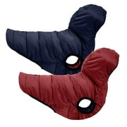 Pawtitas Reversible Dog Jacket Water Resistant Dog Coat for Cold Weather - 2X-Large Jacket - Red / Navy Blue