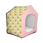 Pawtitas Small Dog Bed Foldable Dog House Avocado