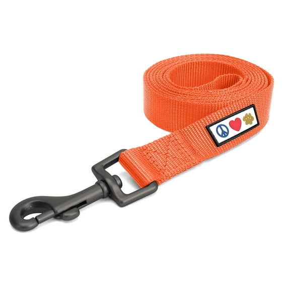 Pawtitas Solid Color Leash - 6ft Long, Orange - Great for Small Dogs