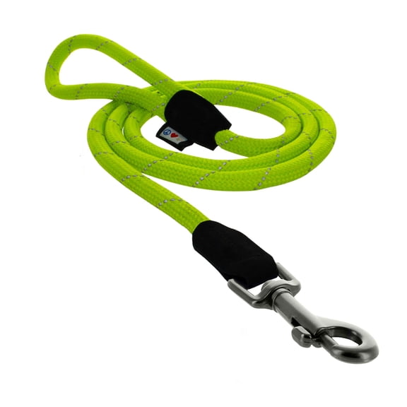 Pawtitas Training Dog Leash Durable Small Rope Reflective Dog Leash 6 ft Paracord Lead Strong and Comfortable - Green Dog Leash