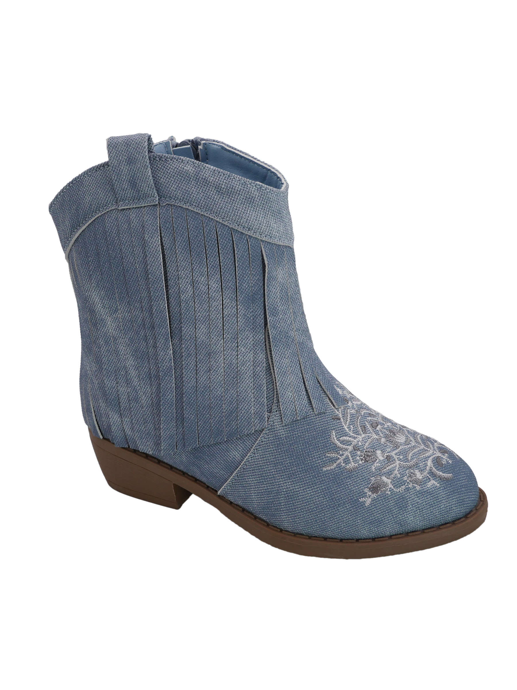 Pawz Little & Big Girls Denim Western Boots
