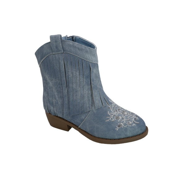 Pawz Little and Big Girls Denim Western Cowgirl Boots