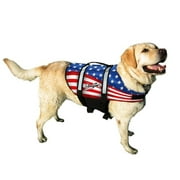 Pawz Pet Products Nylon Dog Life Jacket Extra Large Flag 20" x 9" x 0.5"