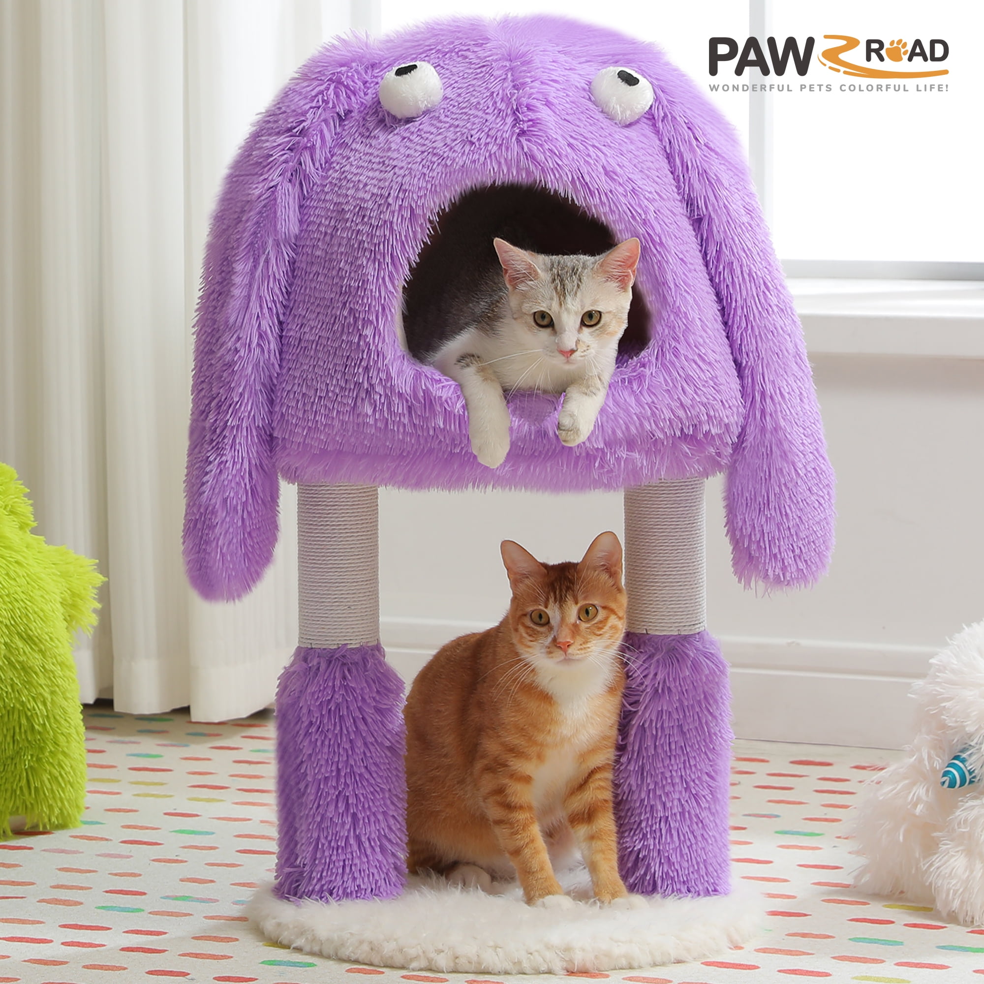 Pawz Road 28.3" Furry Monster Cat Tree for In