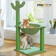thumbnail image 1 of PAWZ Road 33" Cactus Cat Scratching Post Large Cat Scratcher with Big Hammock for Indoor Pet Green, 1 of 11