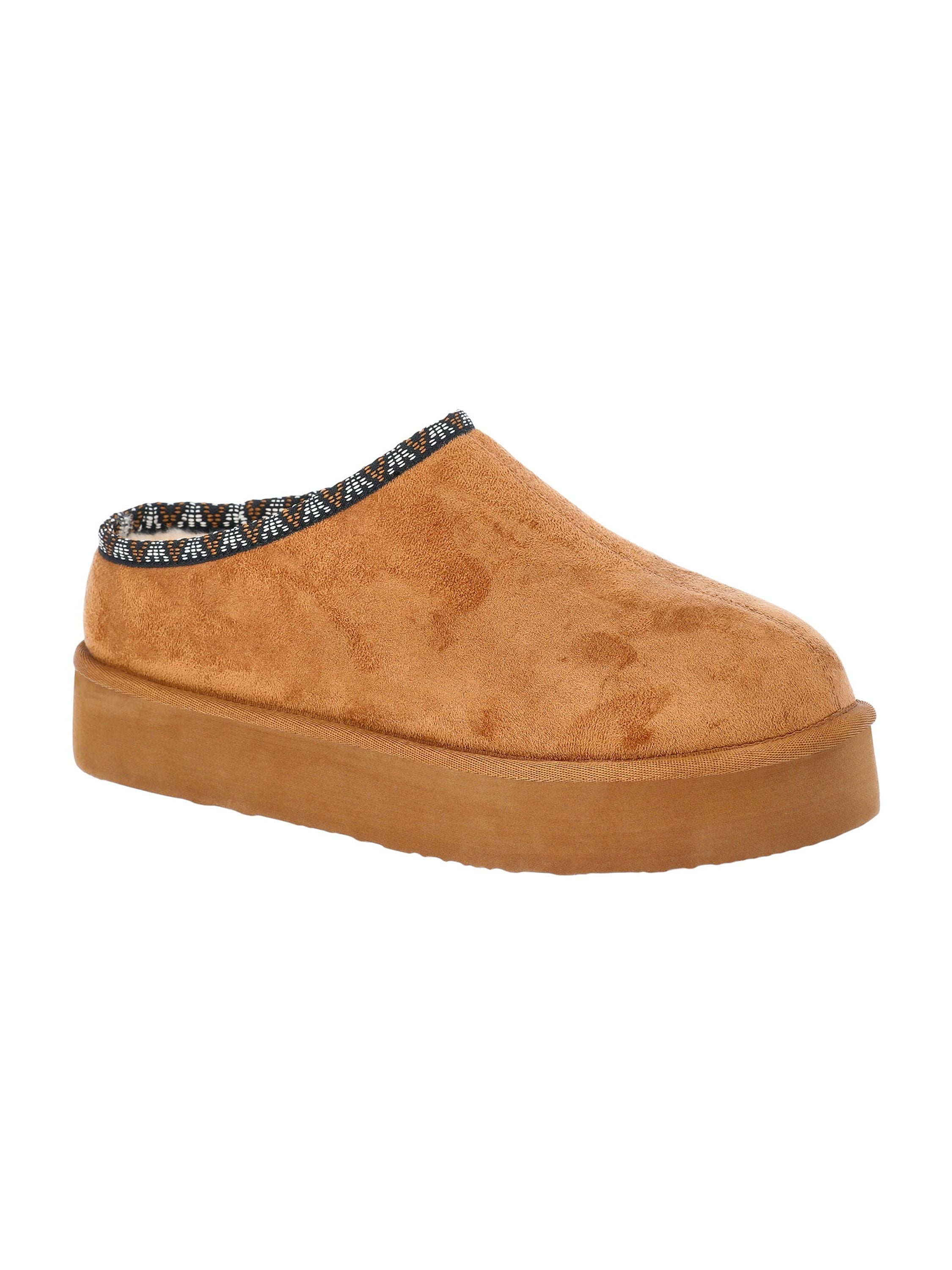 Women's Hazel Platform Clog Slippers with Faux Fur Lining