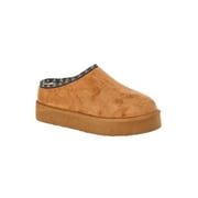 Pawz Womens Hazel Platform Clog Slippers with Faux Fur Lining