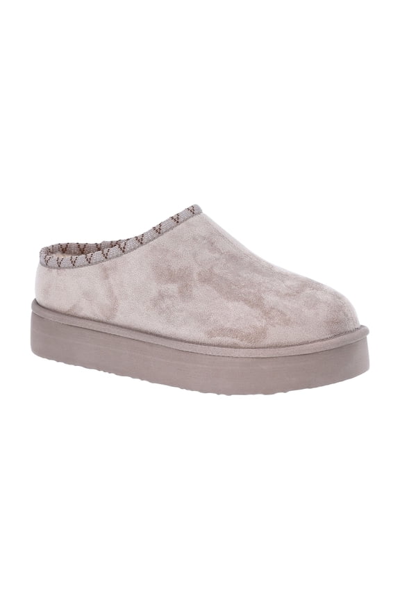 Women's Hazel Platform Clog Slippers with Faux Fur Lining