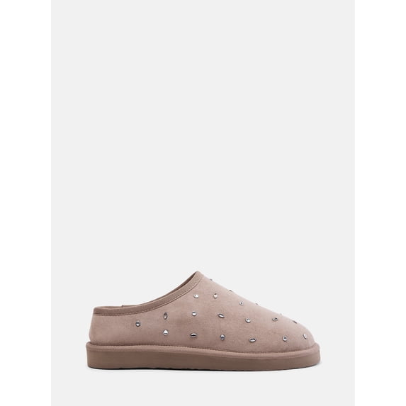 Pawz Women's Sammy Embellished Faux Suede Slippers