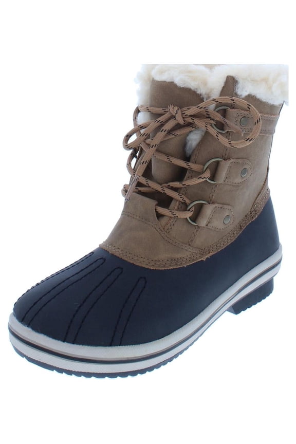 Womens Gina Faux Leather Cold Weather Winter Boots