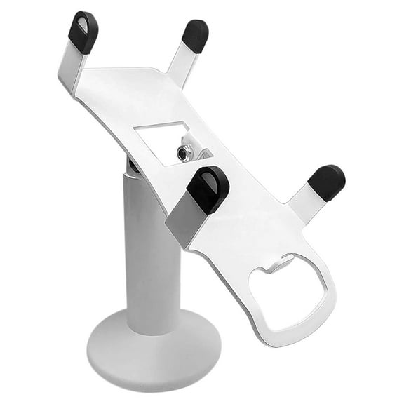 Pax A80 7" Swivel and Tilt Terminal Stand, Screw-in and Adhesive, White