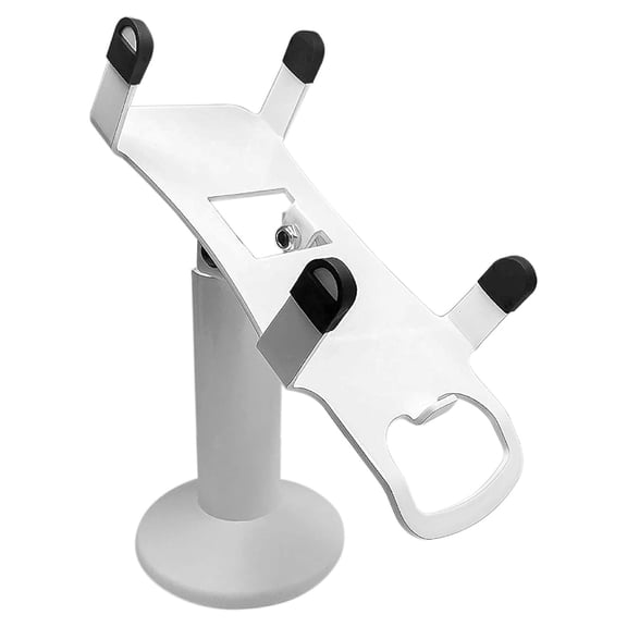 Pax A80 7" Swivel and Tilt Terminal Stand, Screw-in and Adhesive, White