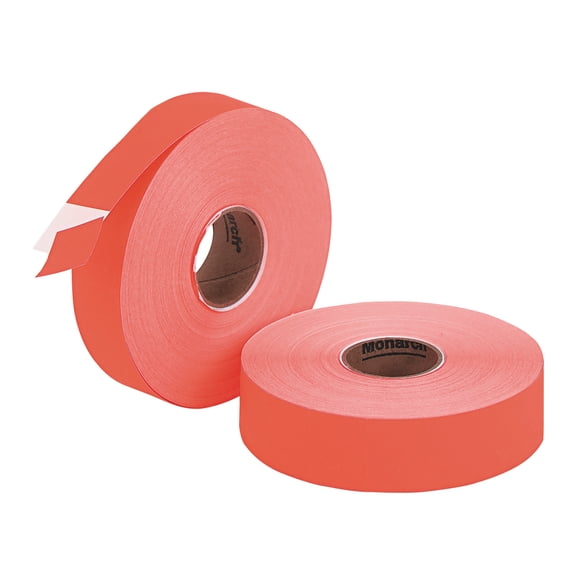 Paxar, MNK925085, Pricemarker 1136 Easy-Load Two-Line Labels, 3500 / Pack, Red