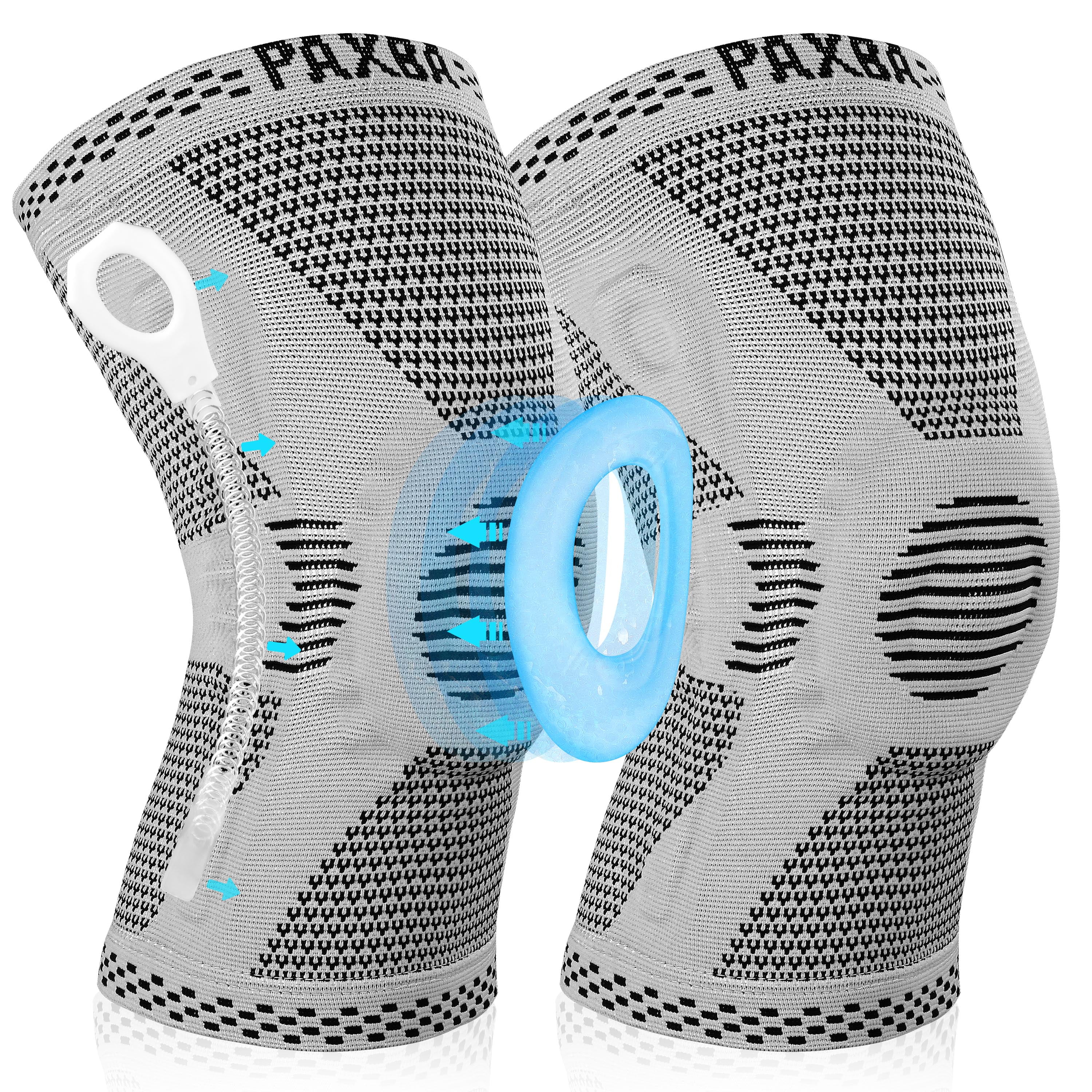 Paxba 2Pcs Knee Braces and Supports, Compression Knee Sleeves for Women