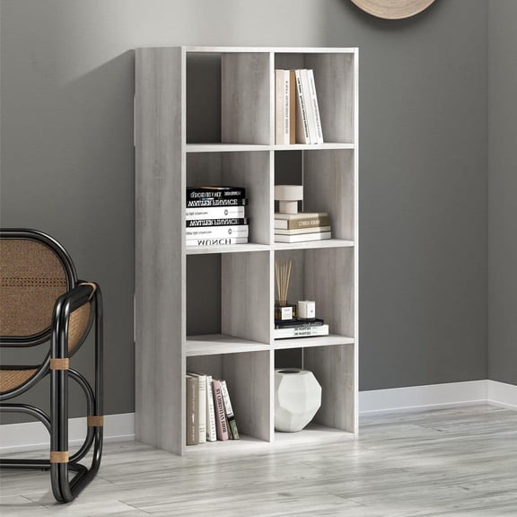 Paxberry 47.05 in. H x 23.74 in. W x 11.81 in. D White MDF 8-Cube Storage Organizer