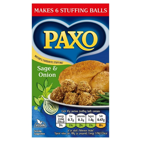 Paxo Sage & Onion Stuffing Mix 85g - Pack of 2
