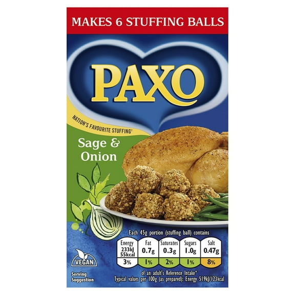Paxo Sage and Onion Stuffing, 3-Ounce (Pack of 8)