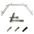 thumbnail image 1 of Paxon 13/16" Double Bay Window curtain rod Adjustable 20"-36", 38"-72" - Satin Nickel,(ABay-66-5D), 1 of 4