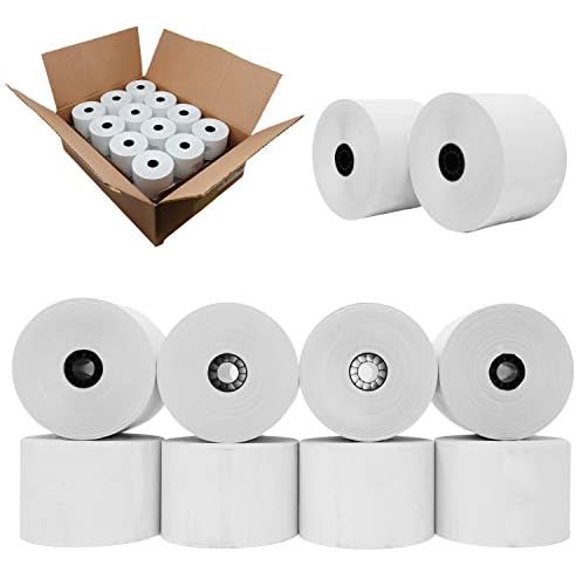 Pay At The Pump Gas Station Thermal Paper Rolls, 2 5/16 x 356, White, 24-Pack BPA Free thermal paper roll for gilbarco pumps by$$Office