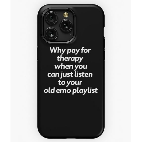 Pay For Therapy Listen to Emo Playlist G6790 Phone Case for iPhone17 16 15 14 13 12 11 Pro Max
