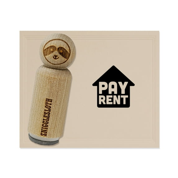 Pay Rent Planner Sticker Rubber Stamp for Scrapbooking Crafting Stamping - Mini 1/2 Inch