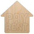thumbnail image 1 of Pay Rent Planner Sticker Wood Shape Unfinished Piece Cutout Craft DIY Projects - 4.70 Inch Size - 1/8 Inch Thick, 1 of 7