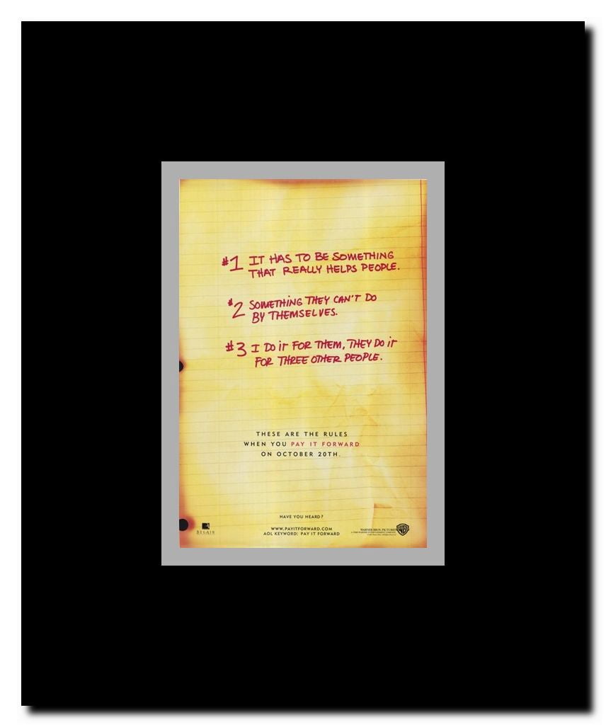 Pay it Forward Framed Movie Poster